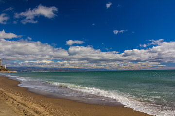 Playa en Torremolinos, costa del sol, Málaga, andalucia
