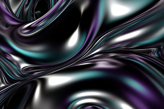 Abstract 3D Chrome Background