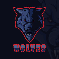 Angry wolves logo with the title'angry wolves