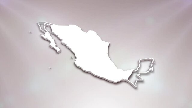 Mexico Country 3D Map Intro, Suitable for Patriotic Programs, Corporate Intros, Tourism, Presentations