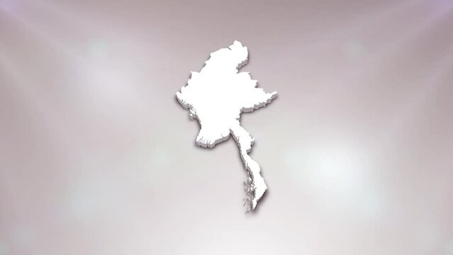 Myanmar Country 3D Map Intro, Suitable for Patriotic Programs, Corporate Intros, Tourism, Presentations