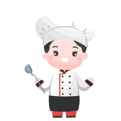 Smiling Chef cartoon character