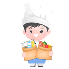 Smiling Chef cartoon character