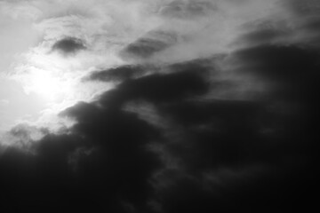 Obraz premium The sun will be covered with storm cloud