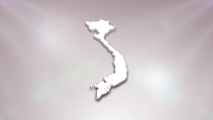 Vietnam Country 3D Map Intro, Suitable for Patriotic Programs, Corporate Intros, Tourism, Presentations