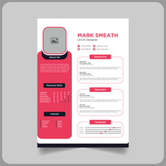 UI UX designer resume 2023
