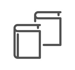 Book related icon outline and linear vector.