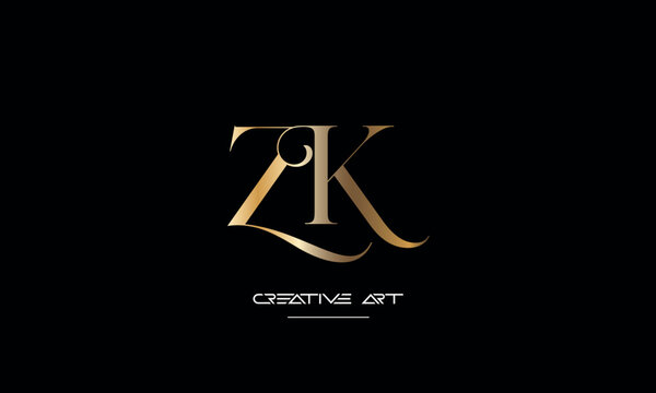 ZK, KZ, Z, K abstract letters logo monogram