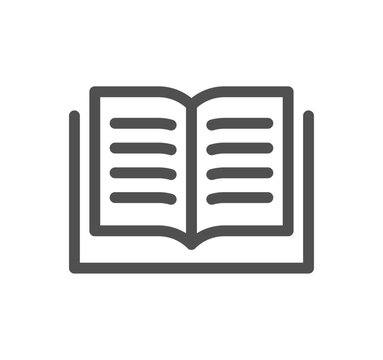 Book related icon outline and linear vector.