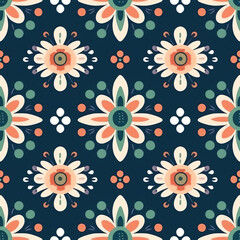 Fototapeta na wymiar AI Generated. Simple Bohemian Pattern in Full Screen. Minimalist and Stylish Design with Abstract Geometric Elements. Vibrant and Contemporary Artistic Background.