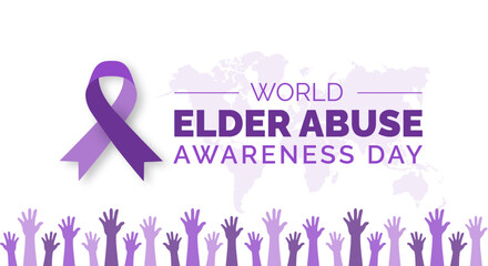 World Elder Abuse Awareness Day background or banner design template.