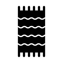 Beach Towel Vector Glyph Icon Design - obrazy, fototapety, plakaty