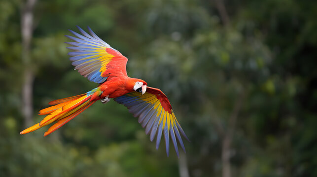 Colorful parot Generative AI