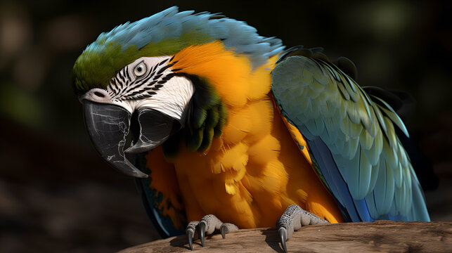 Colorful parot Generative AI