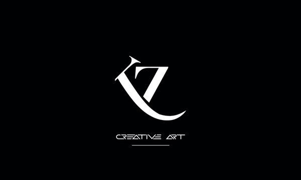 ZK, KZ, Z, K abstract letters logo monogram