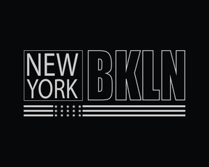 NEW YORK BROOKLYN illustration typography. perfect for t shirt design