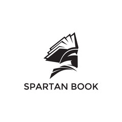 Fototapeta premium spartan warrior illustration helmet symbol soldier armor vector ancient silhouette design logo icon sparta power