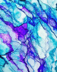 Beautiful multi colored background with alcohol ink. Generative AI