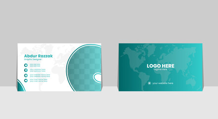 Double-sided creative business card template. 