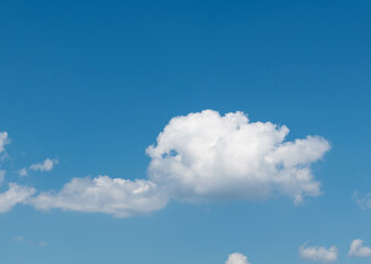 Beautiful blue sky withwhite clouds.