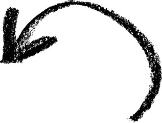 Chalk Texture Round Arrow Sign