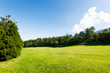 Landscape of golf course in the countryside