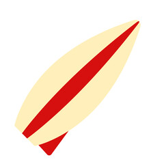 サーフボードのフラットベクターイラスト
