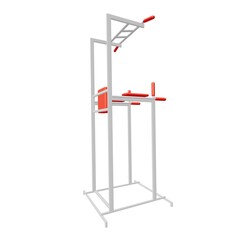 Pull up bar. Upper body workout, bodybuilding exercise.