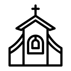 bell tower line icon