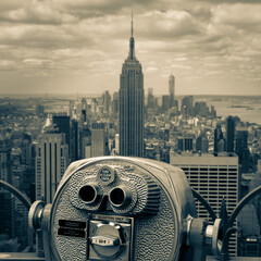 Fototapeta na wymiar Artistic View of New York City Skyline