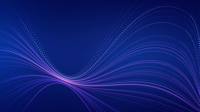 Abstract blue wave background. Data cloud concept.