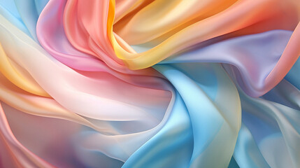 Generative ai illustration of abstract drapery Silk background