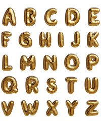 3D golden alphabet letters 