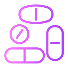 Obraz premium drug gradient icon
