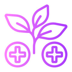 Fototapeta premium herbal gradient icon