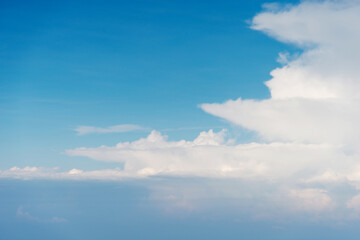 Aerial view of sky above the clouds