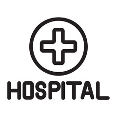 Obraz premium hospital line icon