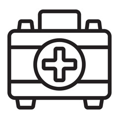 Fototapeta premium medical kit line icon