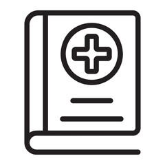 medical book line icon