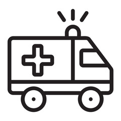 ambulance line icon