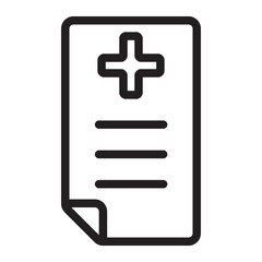 Fototapeta premium medical prescription line icon