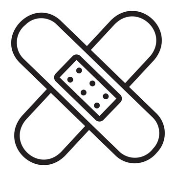 recommend clip art: plaster line icon