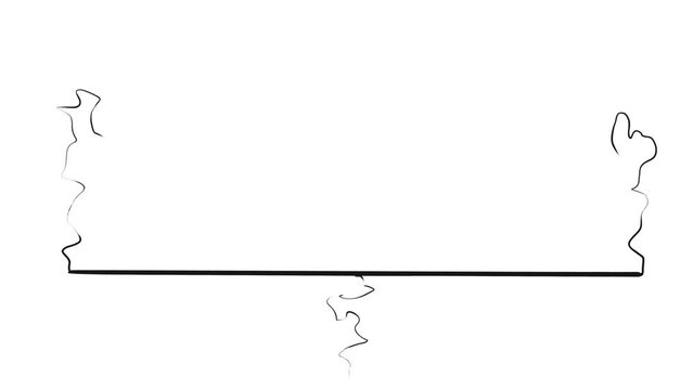 In the lateral parts of the wide border, lines dance like tongues of flame. The line also twitches at the bottom of the object. Art is suitable for inserting texts, a logo, a word or a picture.
