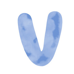 Blue letter art font