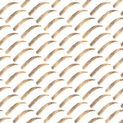 Vector seamless pattern with woman gold eyebrow