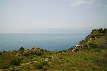 Fototapeta na wymiar rocky coast of Antalya, Turkey