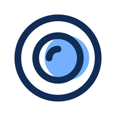 camera lens filled line icon