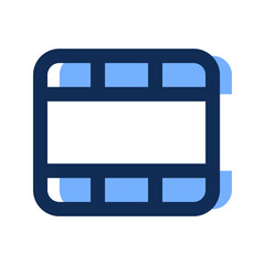 film strip filled line icon