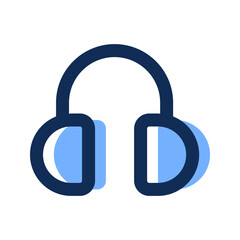 headphone filled line icon