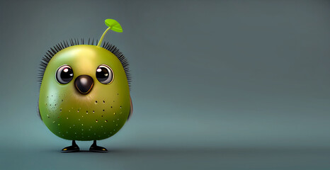 Cute Cartoon Avocado Character
